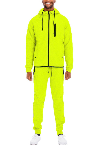 Mens Full Zip Sweat Pant Sweat Set - All Season Fashion