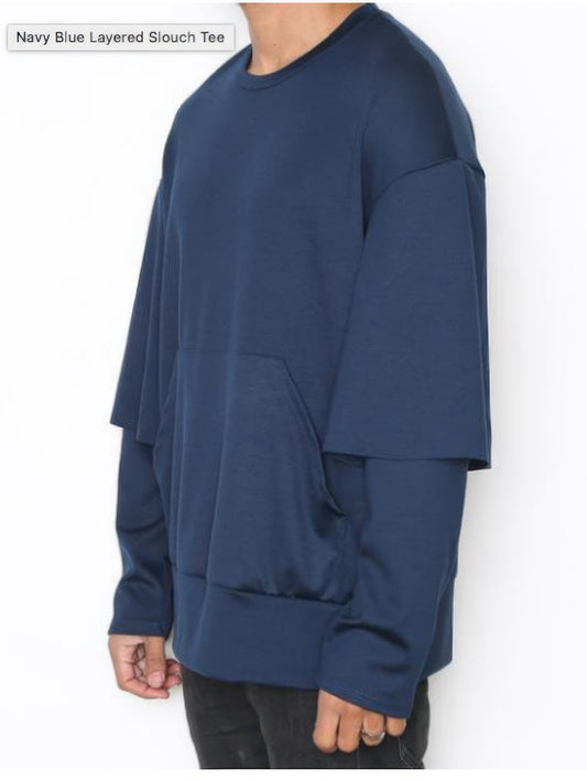 Mens Double Layered Pullover Sweatshirts - All Season Fashion
