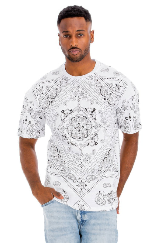 Bandana Print All Over T-shirt - All Season Fashion