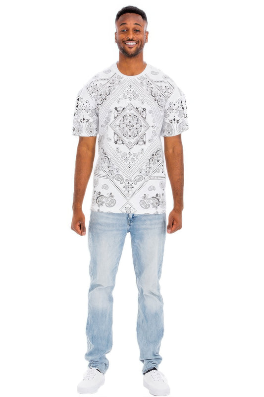 Bandana Print All Over T-shirt - All Season Fashion