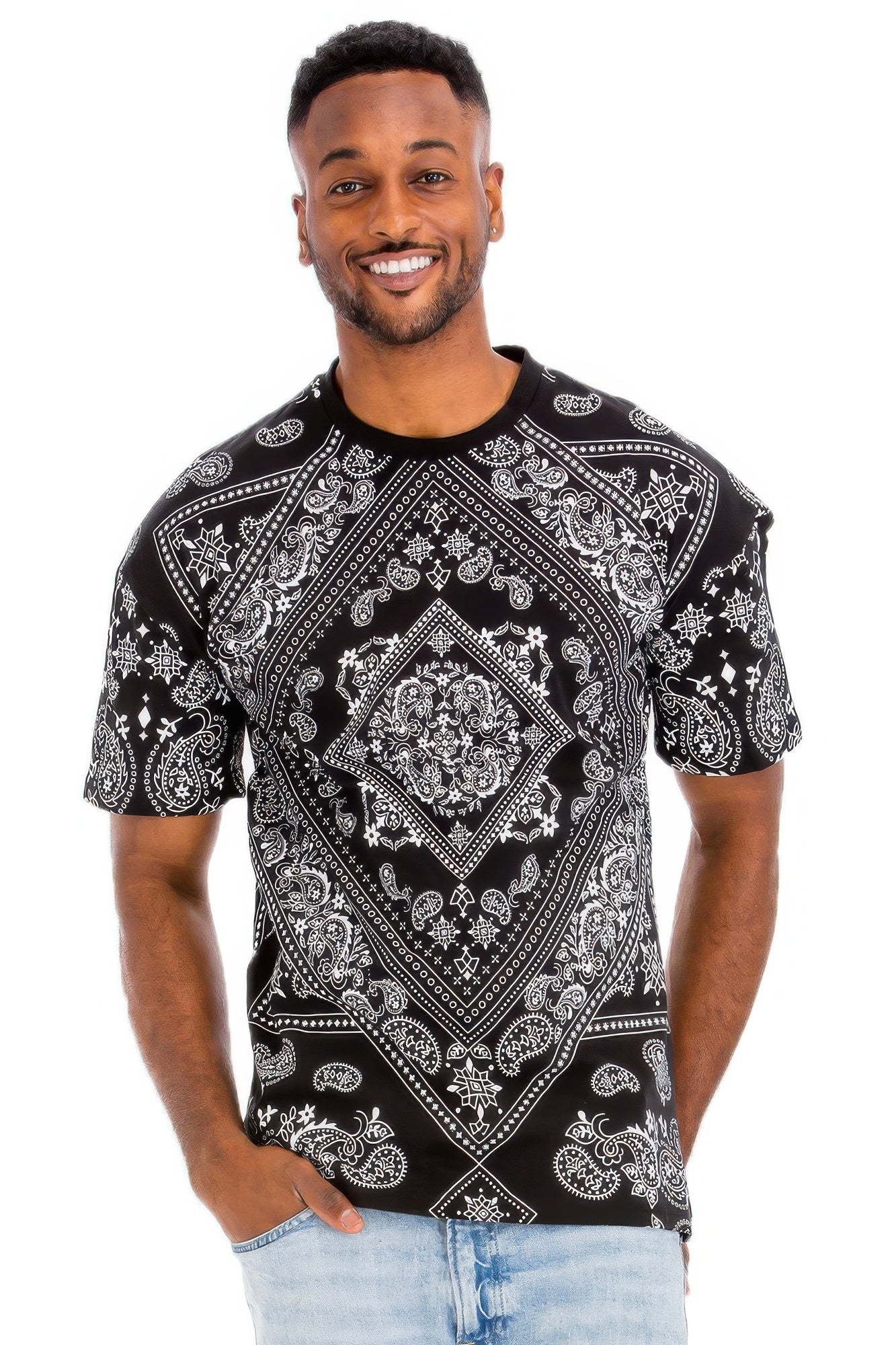 Bandana Print All Over T-shirt - All Season Fashion