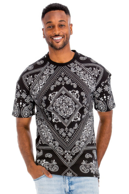 Bandana Print All Over T-shirt - All Season Fashion