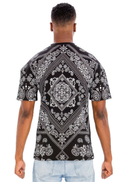 Bandana Print All Over T-shirt - All Season Fashion