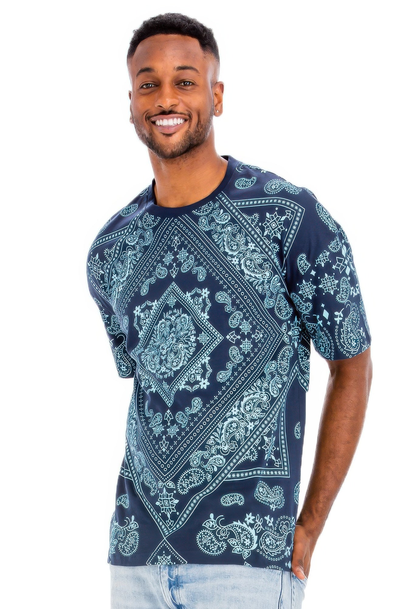 Bandana Print All Over T-shirt - All Season Fashion