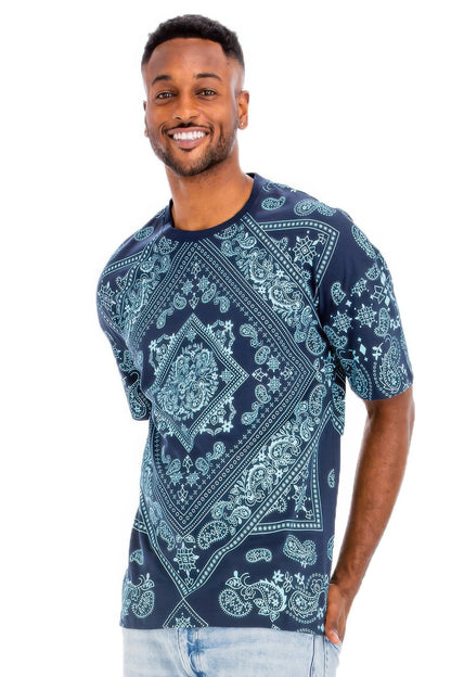Bandana Print All Over T-shirt - All Season Fashion