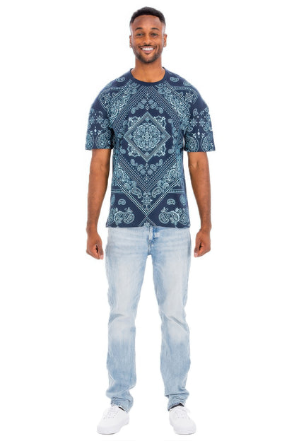 Bandana Print All Over T-shirt - All Season Fashion