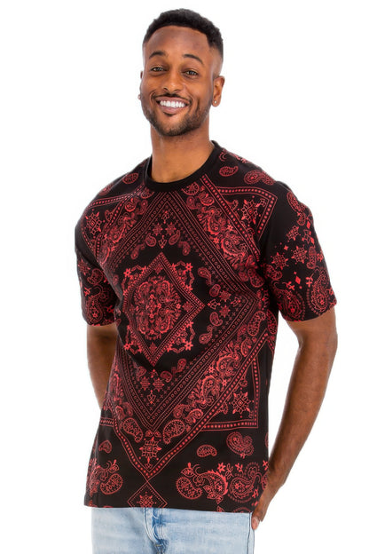 Bandana Print All Over T-shirt - All Season Fashion
