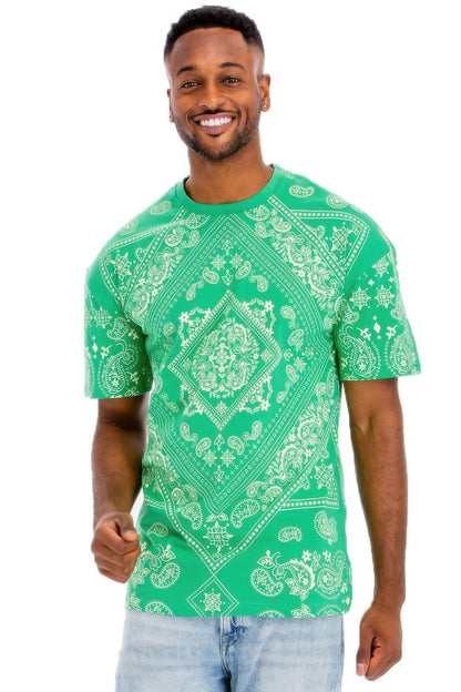 Bandana Print All Over T-shirt - All Season Fashion