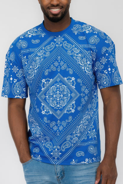 Bandana Print All Over T-shirt - All Season Fashion