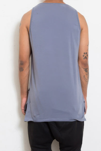Hi Lo Plain Tank Top - All Season Fashion
