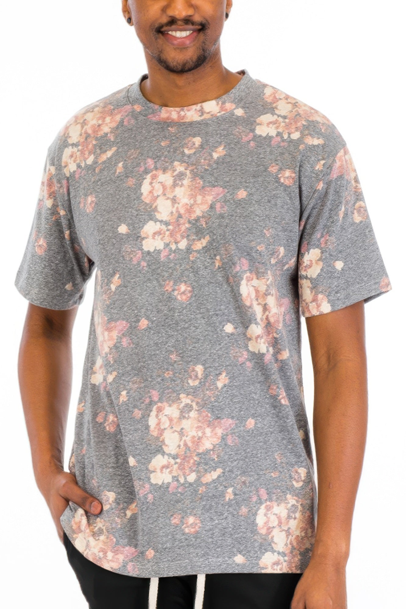 Heathered Floral Tshirt - All Season Fashion