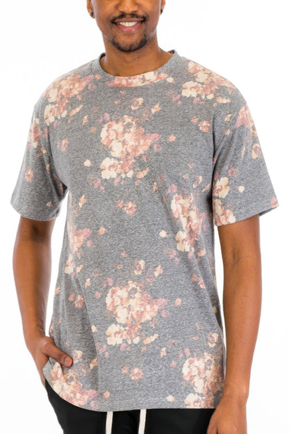 Heathered Floral Tshirt - All Season Fashion