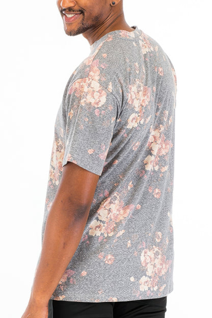 Heathered Floral Tshirt - All Season Fashion