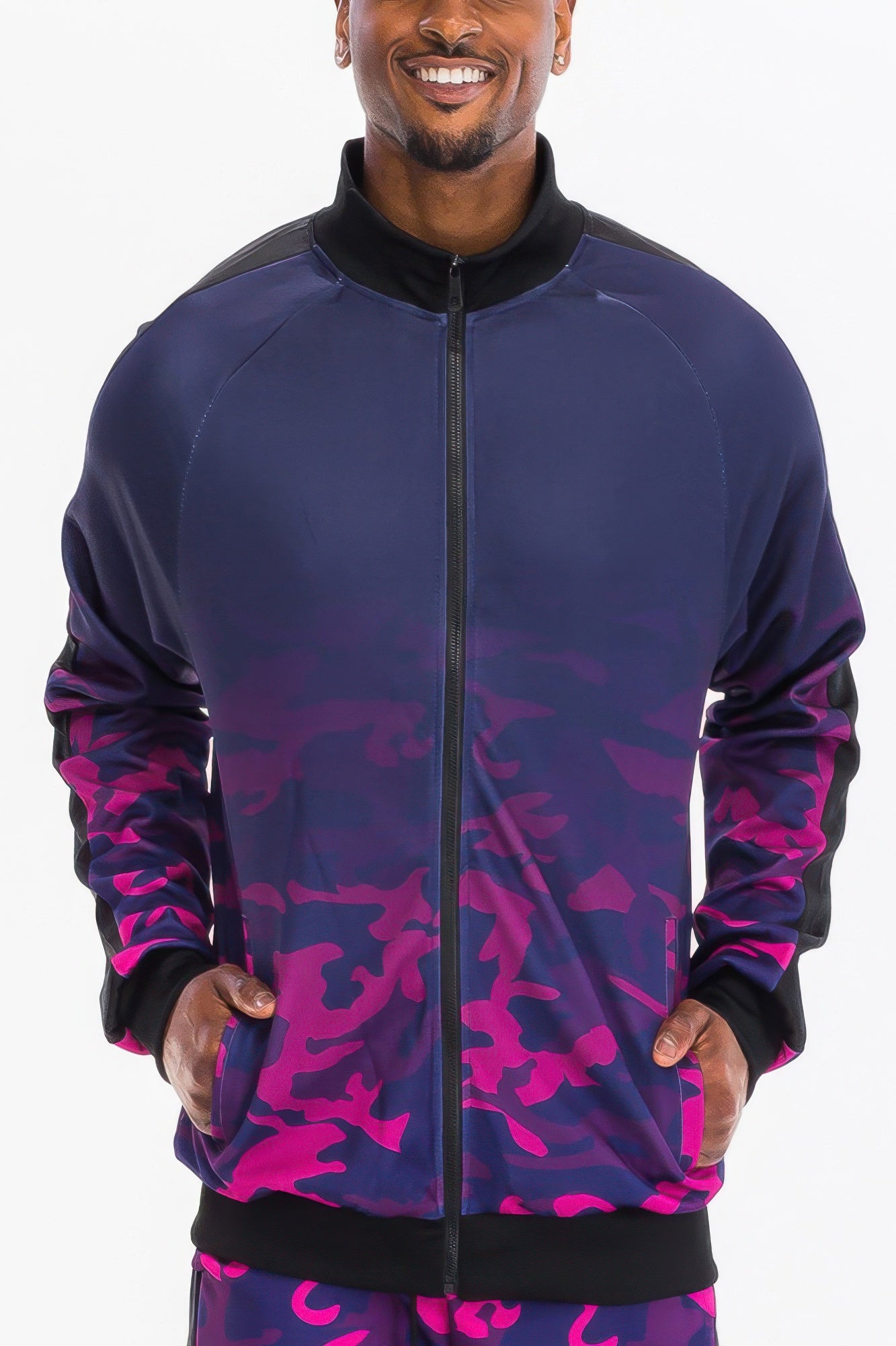 Mens Camo Ombre Track Jacket - All Season Fashion