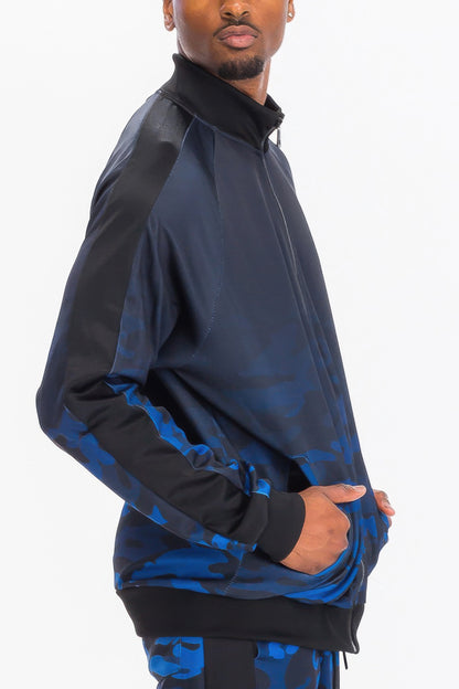 Mens Camo Ombre Track Jacket - All Season Fashion