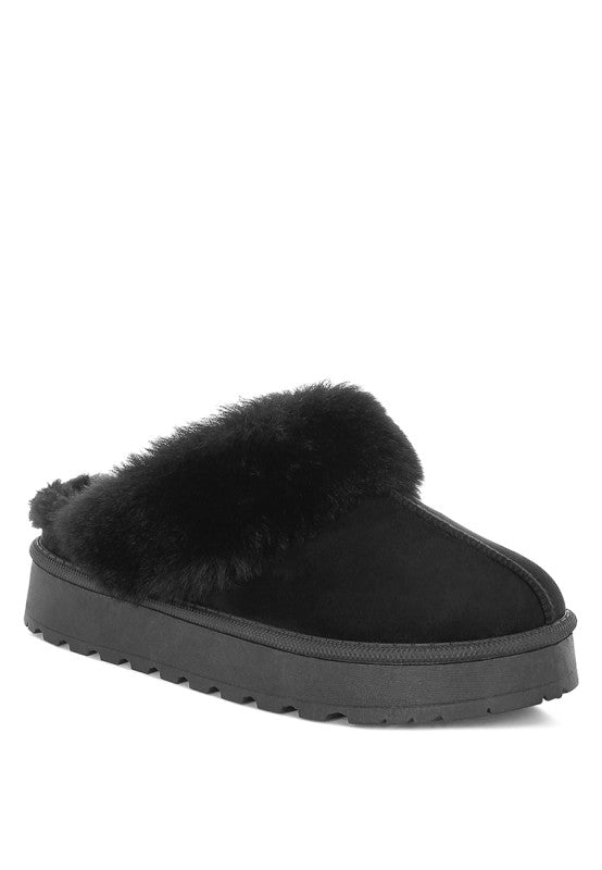 Portho Faux Fur Slip Ons