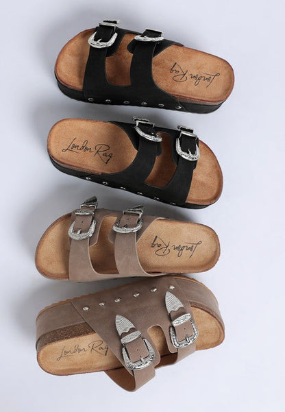 Zaphod Faux Leather Flatform Slip Ons