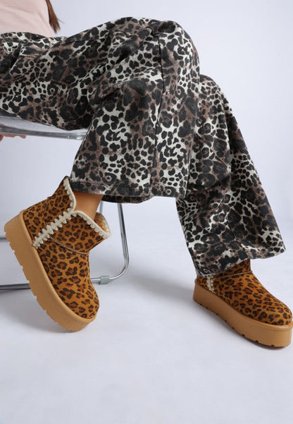 Rochas Leopard Print Snow Boots