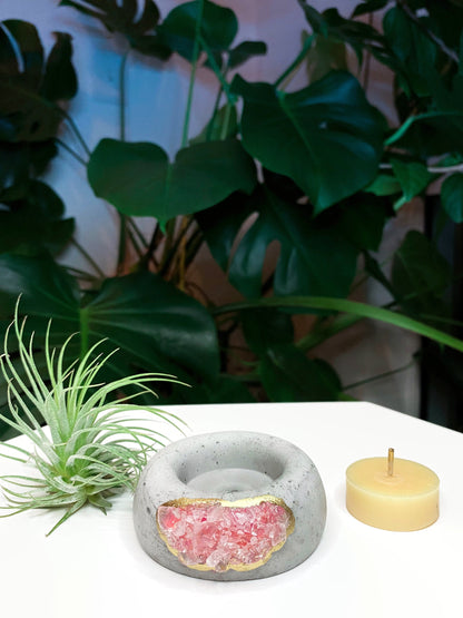 Geode Air Plant Holder -Amazonite Crystal Planter