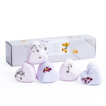 Set of 5 Heart Shaped Shower Steamers Gift Set