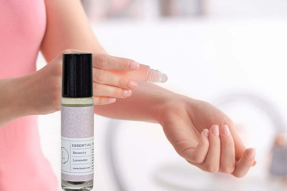 Essential Oils Roll-On with Crystals Set of 5